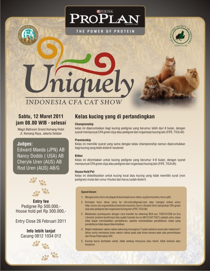 Uniquely Indonesia CFA Cat Show